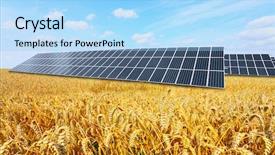  Presentation with energy solar - Amazing theme having solar energy panels backdrop and a light blue colored foreground