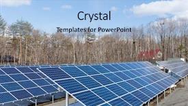  Presentation with solar power - Beautiful slides featuring solar-energy-power-station backdrop and a light blue colored foreground