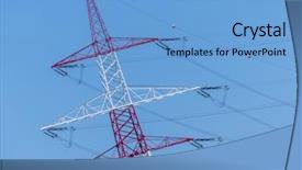  Presentation with current - Amazing PPT theme having solar gridprice - current keys of a high-voltage backdrop and a light blue colored foreground