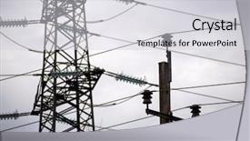  Presentation with energy transmission - Amazing presentation having solar gridprice - current mast of a high backdrop and a light gray colored foreground