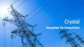  Presentation with solar power - Presentation design having solar gridprice - power pole background and a cobalt blue colored foreground