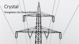  Presentation with solar power - Beautiful slide deck featuring solar gridprice - power poles backdrop and a white colored foreground