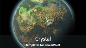  Presentation with hydroelectric power planet - Presentation enhanced with solar home sysstem design - computer render of imaginary planet background and a  colored foreground