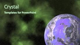  Presentation with green planet - PPT theme with solar home sysstem design - earth-like planet in green nebulas background and a  colored foreground