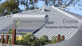  Presentation with solar water - Presentation design consisting of solar hot water system background and a light gray colored foreground