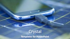  Presentation with solar - Amazing theme having solar mobile phone chargers backdrop and a teal colored foreground