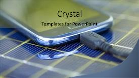  Presentation with solar - PPT layouts consisting of solar mobile phone chargers background and a tawny brown colored foreground