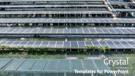  Presentation with solar cell - Presentation theme featuring solar-or-photovoltaic-cell background and a gray colored foreground