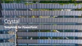  Presentation with electricity cell - Presentation theme having solar-or-photovoltaic-cell background and a gray colored foreground