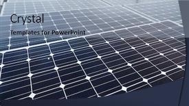  Presentation with solar energy seawater desalination - Presentation design consisting of solar panel close up background and a light blue colored foreground