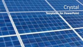  Presentation with solar panel - PPT layouts having solar-panel-close-up background and a ocean colored foreground