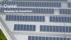  Presentation with solar - Presentation theme enhanced with solar panel from top background and a gray colored foreground