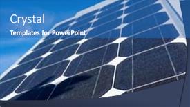  Presentation with solar - Slide set featuring solar-panel-high-quality-photo background and a teal colored foreground