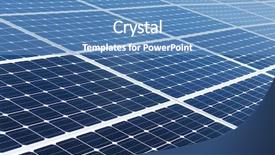  Presentation with solar panel - Presentation enhanced with solar panel in blue background and a  colored foreground