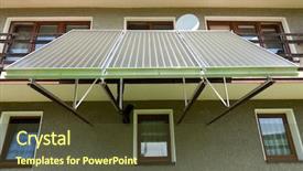  Presentation with solar panel - Audience pleasing slide set consisting of solar panel on a house backdrop and a  colored foreground