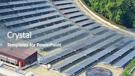  Presentation with solar panel - Slide deck consisting of solar panel on roof top background and a seafoam green colored foreground