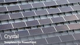  Presentation with solar panel - Slide deck having solar panel plant background and a gray colored foreground