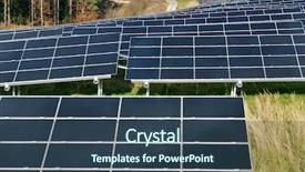  Presentation with energy solar - Theme with solar panel renewable eco energy background and a  colored foreground