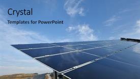  Presentation with energy solar - Beautiful PPT theme featuring solar panel renewable eco energy backdrop and a  colored foreground