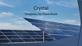  Presentation with free renewable energy - Slides with solar panel renewable eco energy background and a  colored foreground