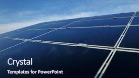  Presentation with energy solar - Theme featuring solar panel renewable eco energy background and a  colored foreground