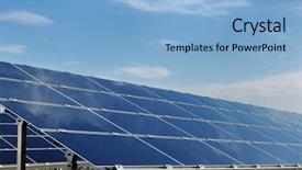  Presentation with energy solar - Beautiful theme featuring solar panel renewable eco energy backdrop and a  colored foreground