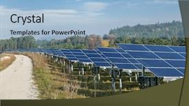  Presentation with renewable energy - Colorful theme enhanced with solar panel renewable eco energy backdrop and a light blue colored foreground