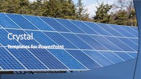  Presentation with solar - PPT layouts featuring solar panel station background and a teal colored foreground