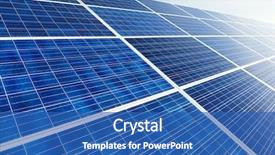  Presentation with solar energy - Amazing presentation design having solar panel texture backdrop and a ocean colored foreground