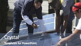  Presentation with solar panel - PPT layouts consisting of schonborn hunting castle of the 19th century background and a dark gray colored foreground