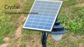  Presentation with solar tree - Slides consisting of solar panel with green tree background and a yellow colored foreground