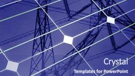  Presentation with renewable energy - Cool new presentation design with solar panel with pylon mirrored backdrop and a ocean colored foreground