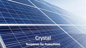  Presentation with solar panel - Slide set having solar panel background and a ocean colored foreground