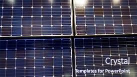  Presentation with solar panel - Slides consisting of solar panel background and a  colored foreground