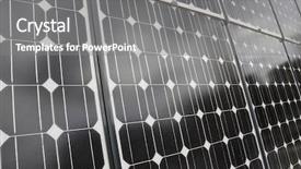  Presentation with solar panel - Presentation theme having solar panel background and a gray colored foreground