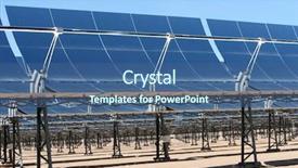  Presentation with alternative energy - Presentation design enhanced with solar panels for alternative energy background and a ocean colored foreground