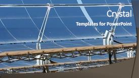 Presentation with alternative energy - Cool new PPT layouts with solar panels for alternative energy backdrop and a teal colored foreground