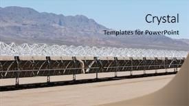  Presentation with alternative energy - Amazing slide deck having solar panels for alternative energy backdrop and a  colored foreground