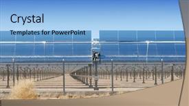  Presentation with alternative energy - Cool new slides with solar panels for alternative energy backdrop and a light blue colored foreground