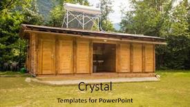  Presentation with solar water - Cool new PPT layouts with solar panels for water heating backdrop and a yellow colored foreground