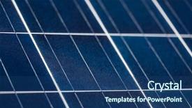  Presentation with solar panels - Slide set consisting of solar panels green eco renewable background and a  colored foreground