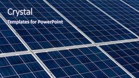  Presentation with science plant - Slide deck having solar panels green eco renewable background and a  colored foreground