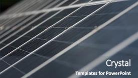  Presentation with energy solar - Audience pleasing PPT theme consisting of solar panels green eco renewable backdrop and a  colored foreground