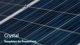  Presentation with energy solar - Slide set featuring solar panels green eco renewable background and a  colored foreground