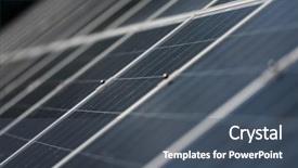  Presentation with solar panels - Cool new slide deck with solar panels green eco renewable backdrop and a  colored foreground