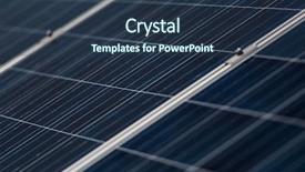  Presentation with solar panels - Presentation design consisting of solar panels green eco renewable background and a  colored foreground