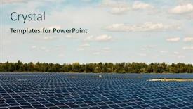  Presentation with sun power - Beautiful PPT theme featuring solar-panels-in-aerial-view backdrop and a lemonade colored foreground