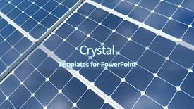  Presentation with solar park - Slide deck featuring solar panels in the park background and a ocean colored foreground