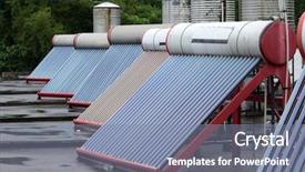  Presentation with solar water - PPT layouts featuring solar panels powering heated water background and a  colored foreground