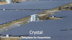  Presentation with solar system - Slide set featuring solar panels system in industrial background and a ocean colored foreground